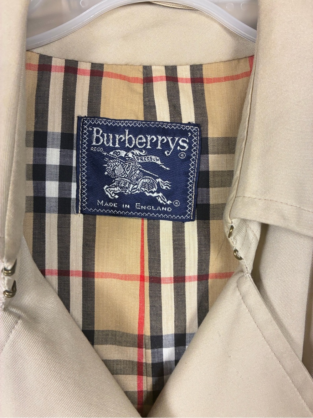 Burberry England VTG Novacheck Classic Double Breasted Belted Trench Coat Unisex - Picture 3 of 16